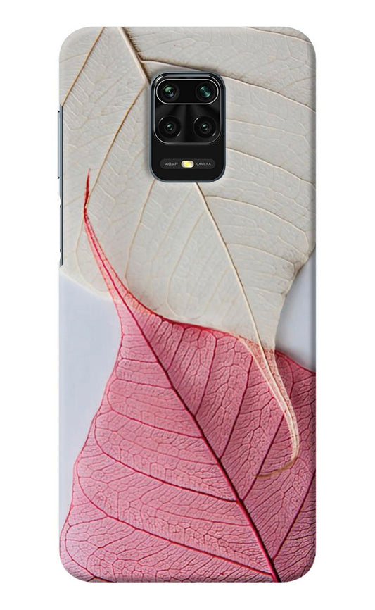 White Pink Leaf Redmi Note 9 Pro/Pro Max Back Cover