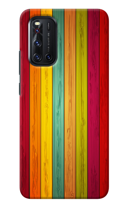 Multicolor Wooden Vivo V19 Back Cover