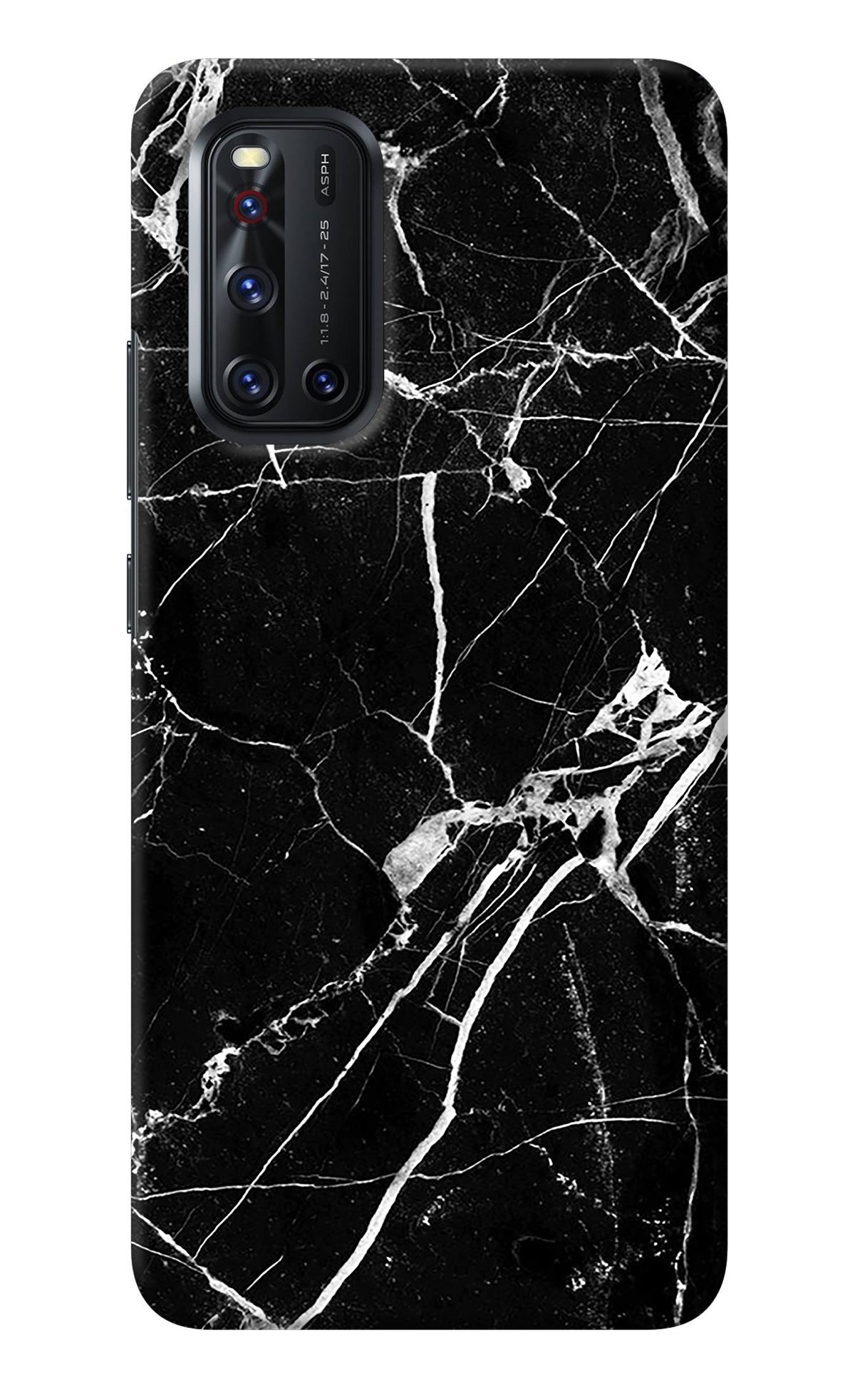 Black Marble Pattern Vivo V19 Back Cover