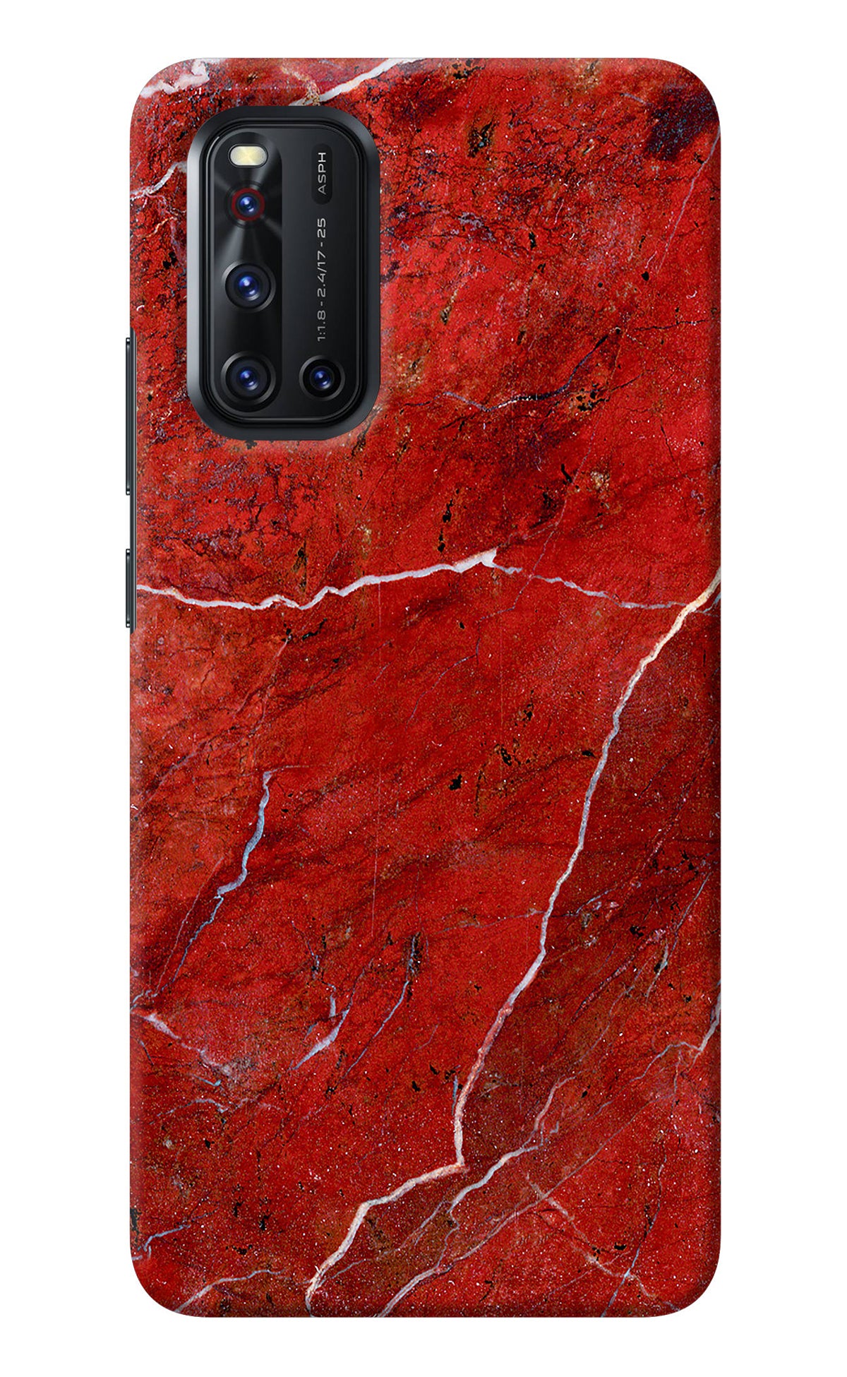 Red Marble Design Vivo V19 Back Cover