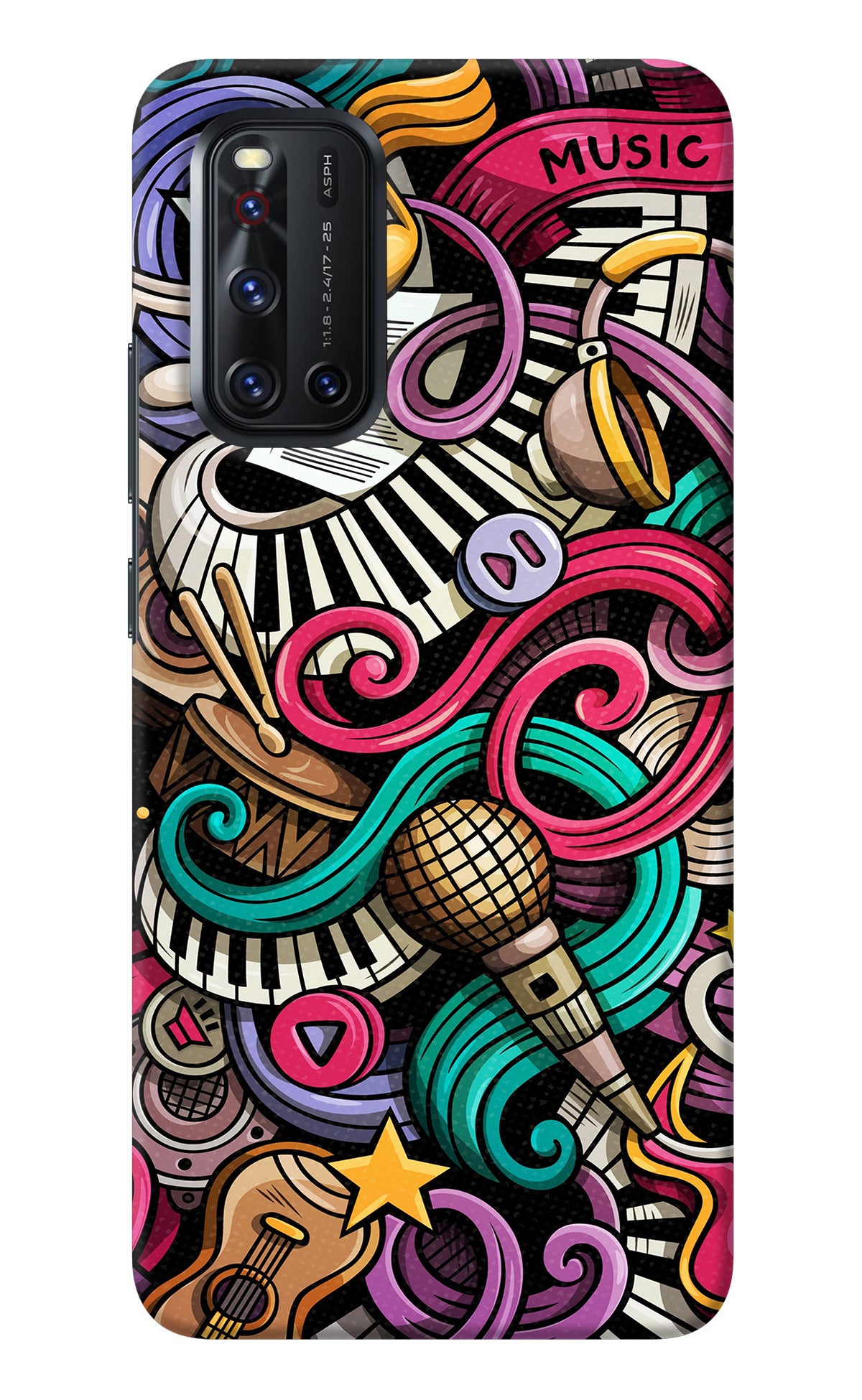 Music Abstract Vivo V19 Back Cover