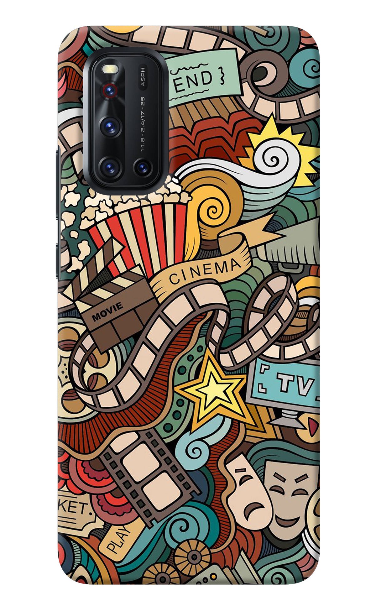 Cinema Abstract Vivo V19 Back Cover