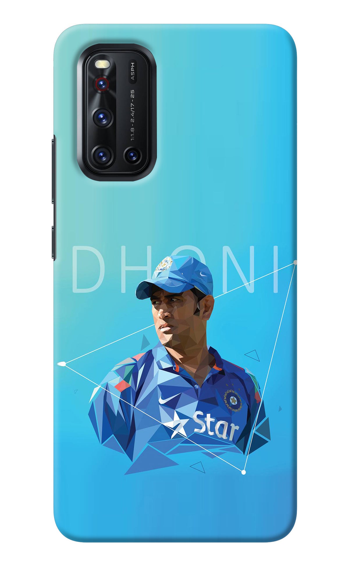 Dhoni Artwork Vivo V19 Back Cover