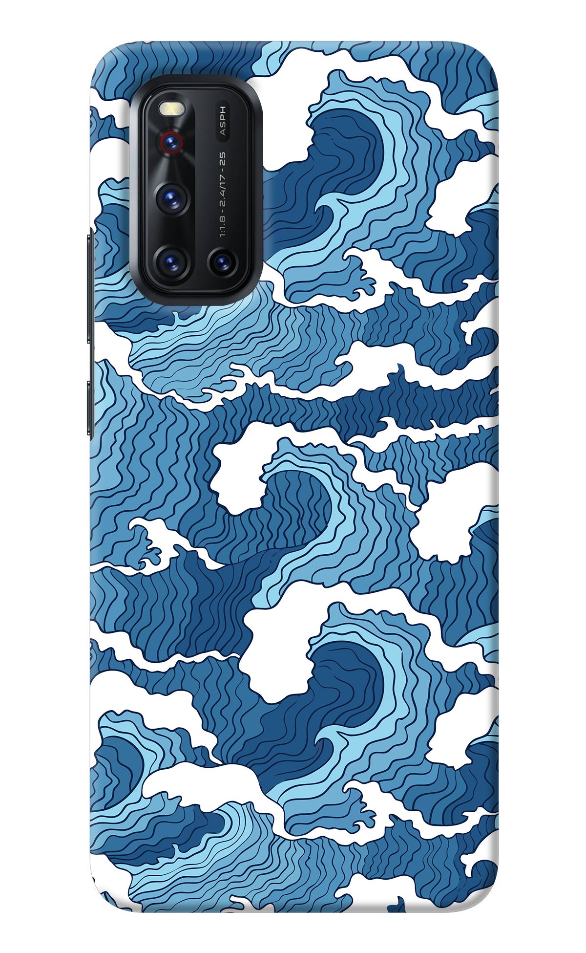 Blue Waves Vivo V19 Back Cover