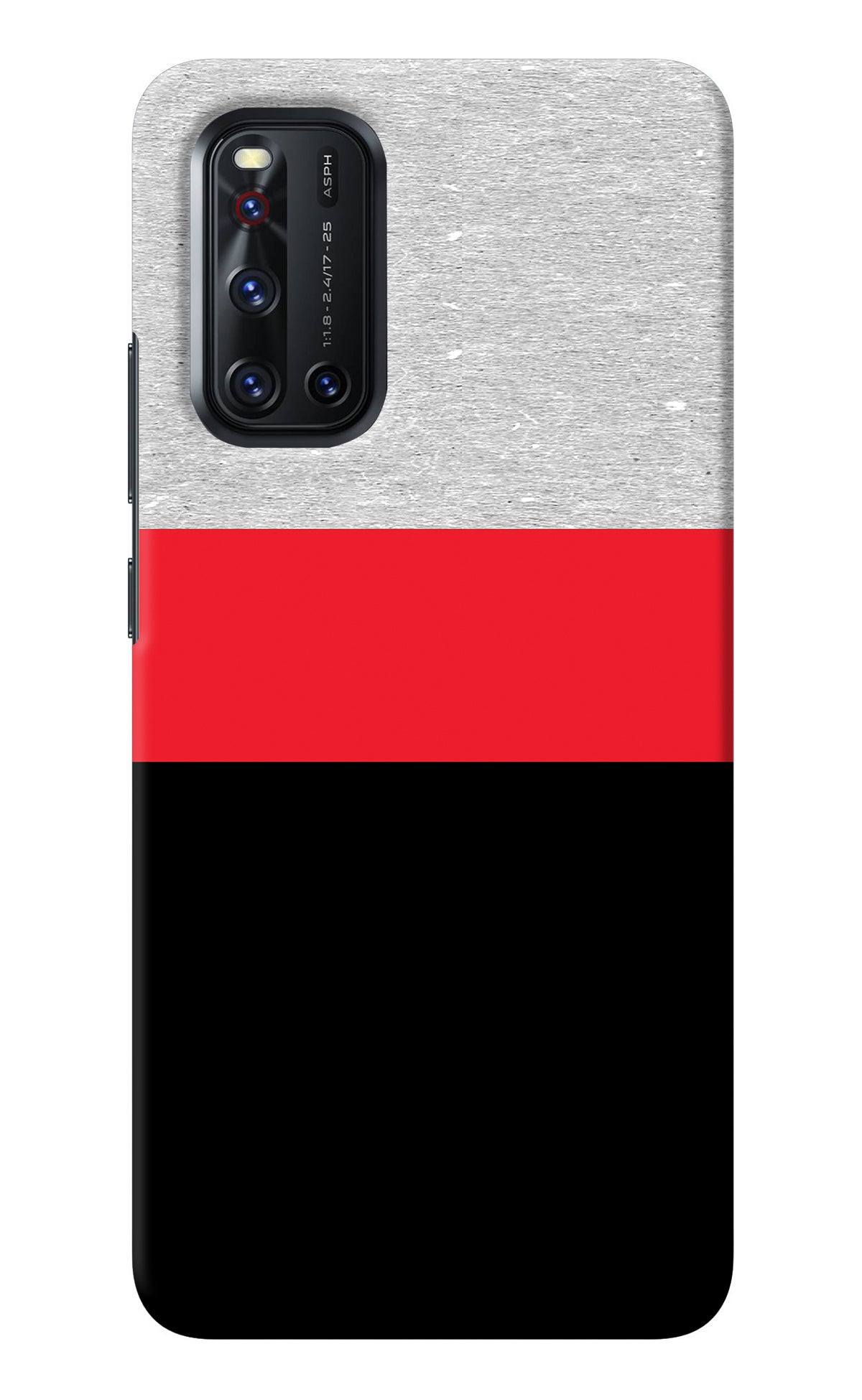 Tri Color Pattern Vivo V19 Back Cover