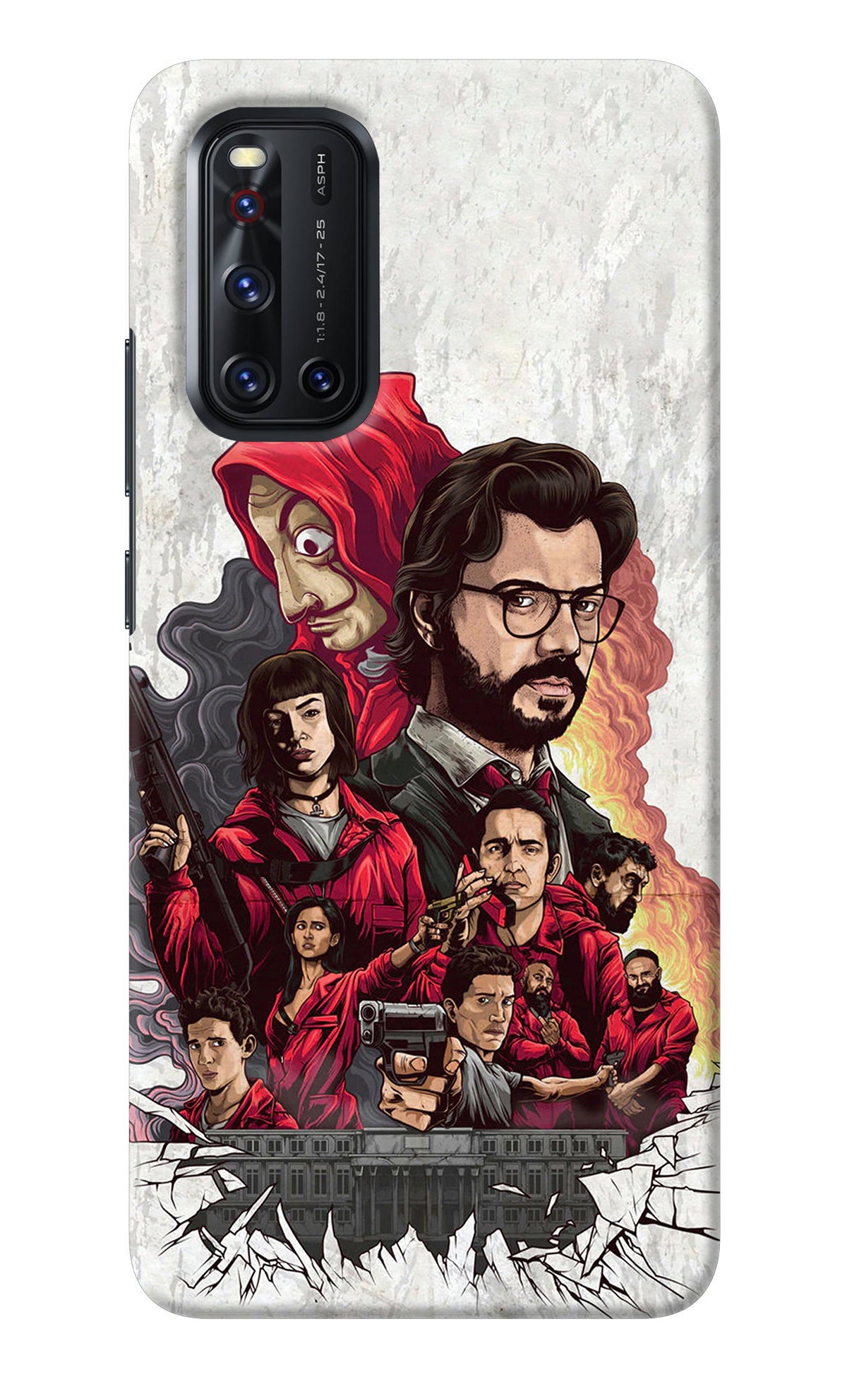 Money Heist Artwork Vivo V19 Back Cover