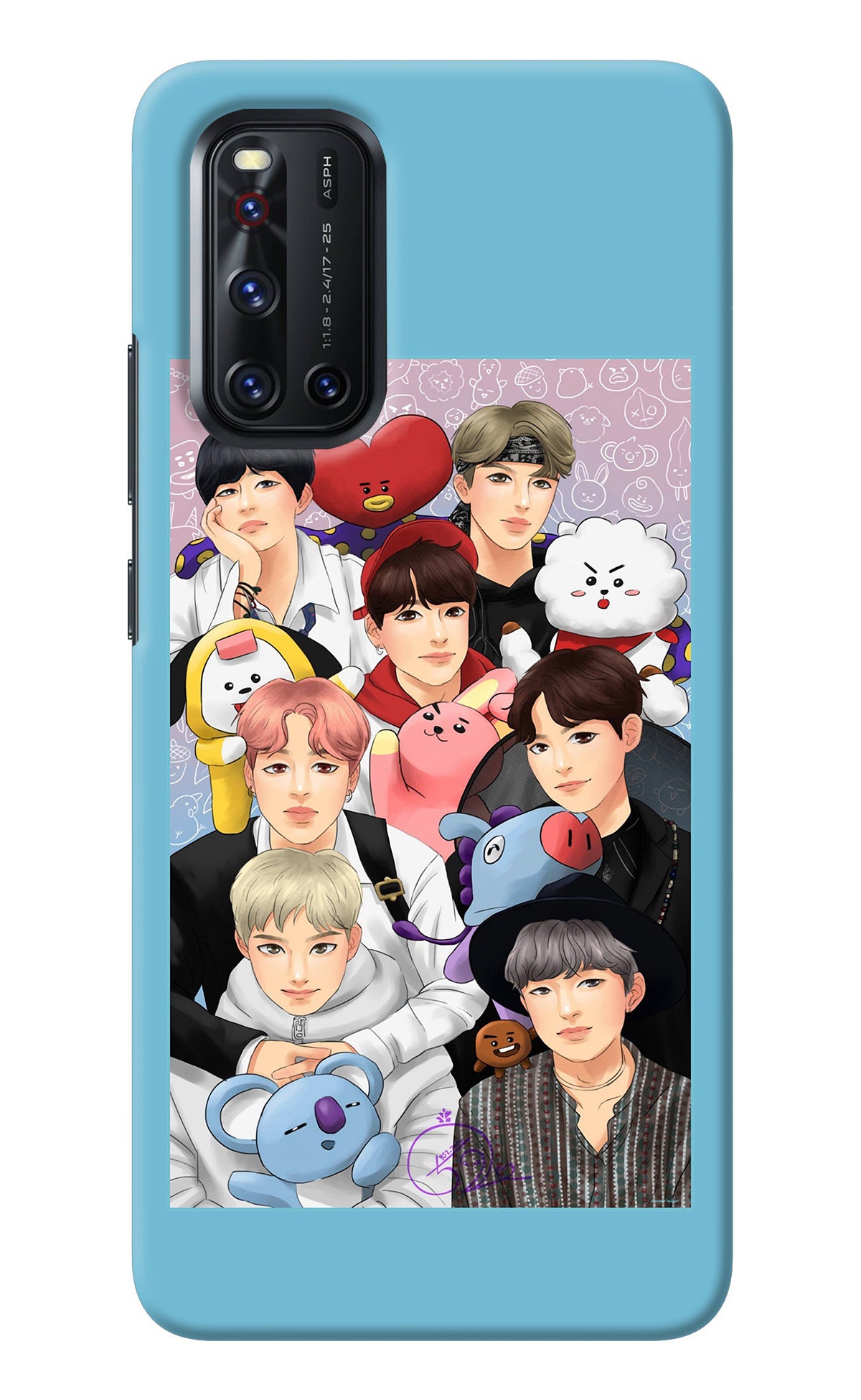 BTS with animals Vivo V19 Back Cover