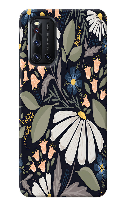 Flowers Art Vivo V19 Back Cover