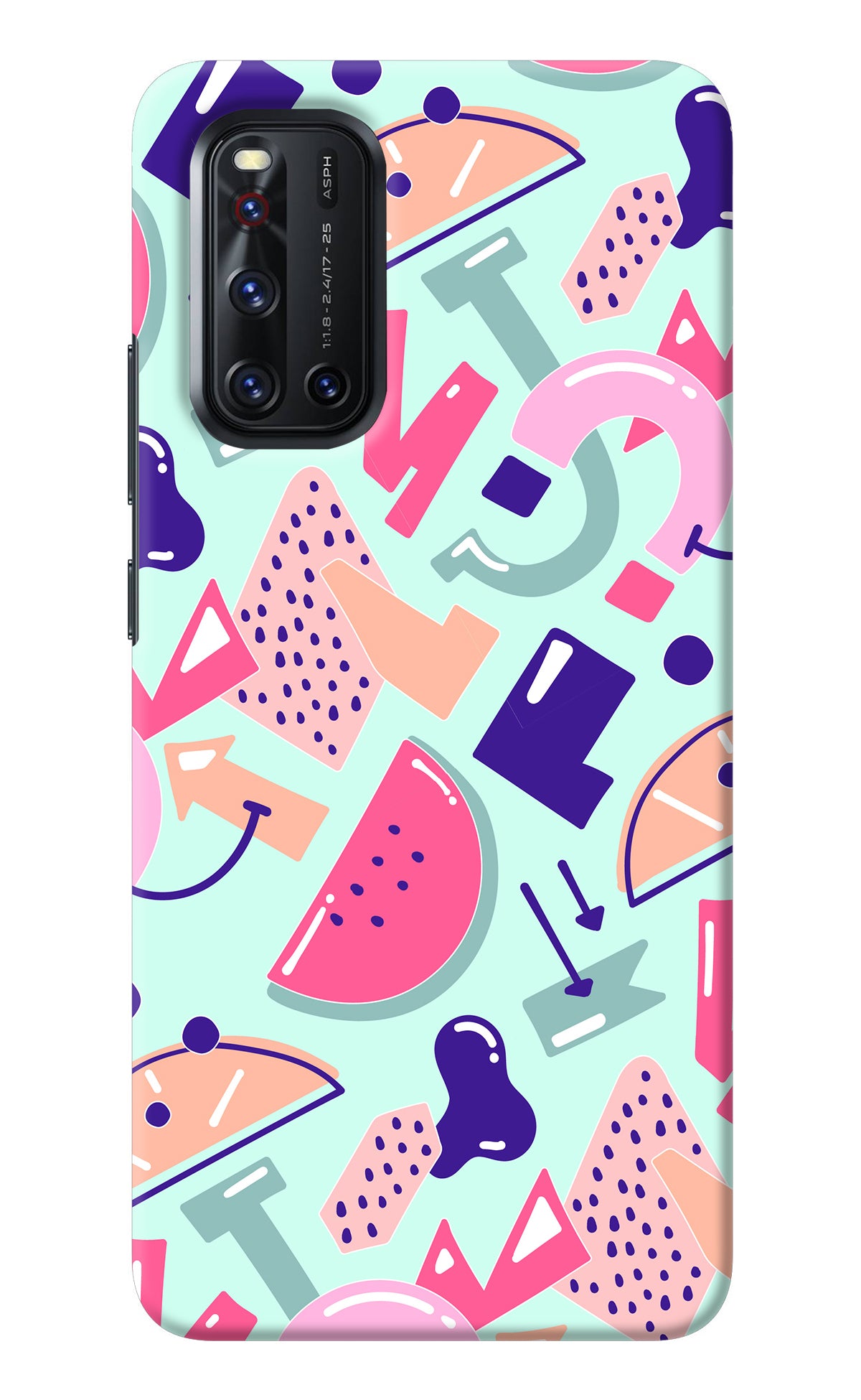 Doodle Pattern Vivo V19 Back Cover