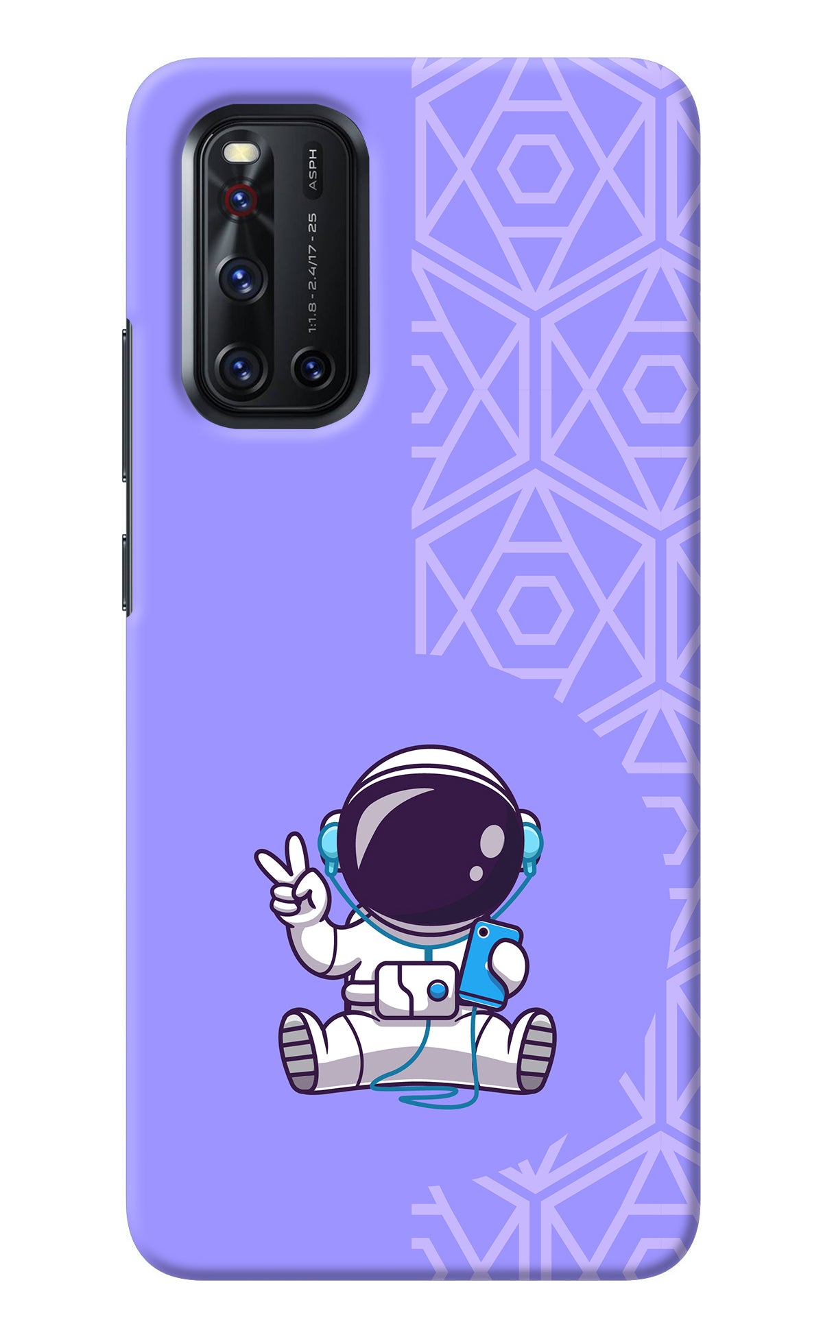 Cute Astronaut Chilling Vivo V19 Back Cover