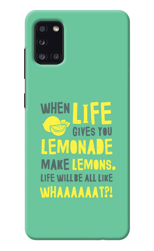 Quote Samsung A31 Back Cover