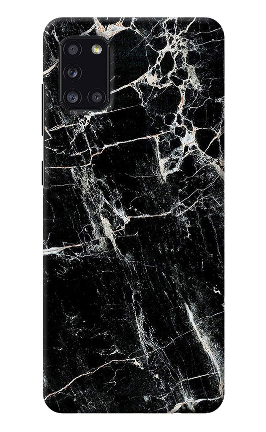 Black Marble Texture Samsung A31 Back Cover