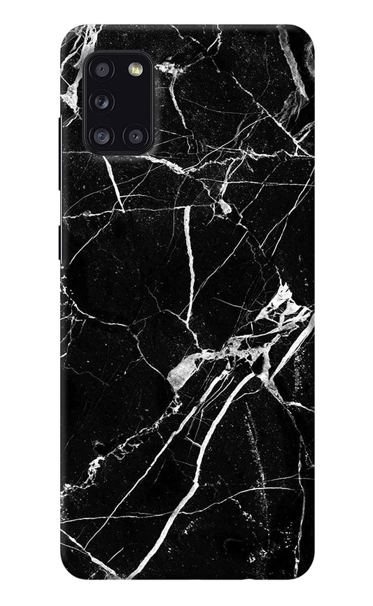 Black Marble Pattern Samsung A31 Back Cover