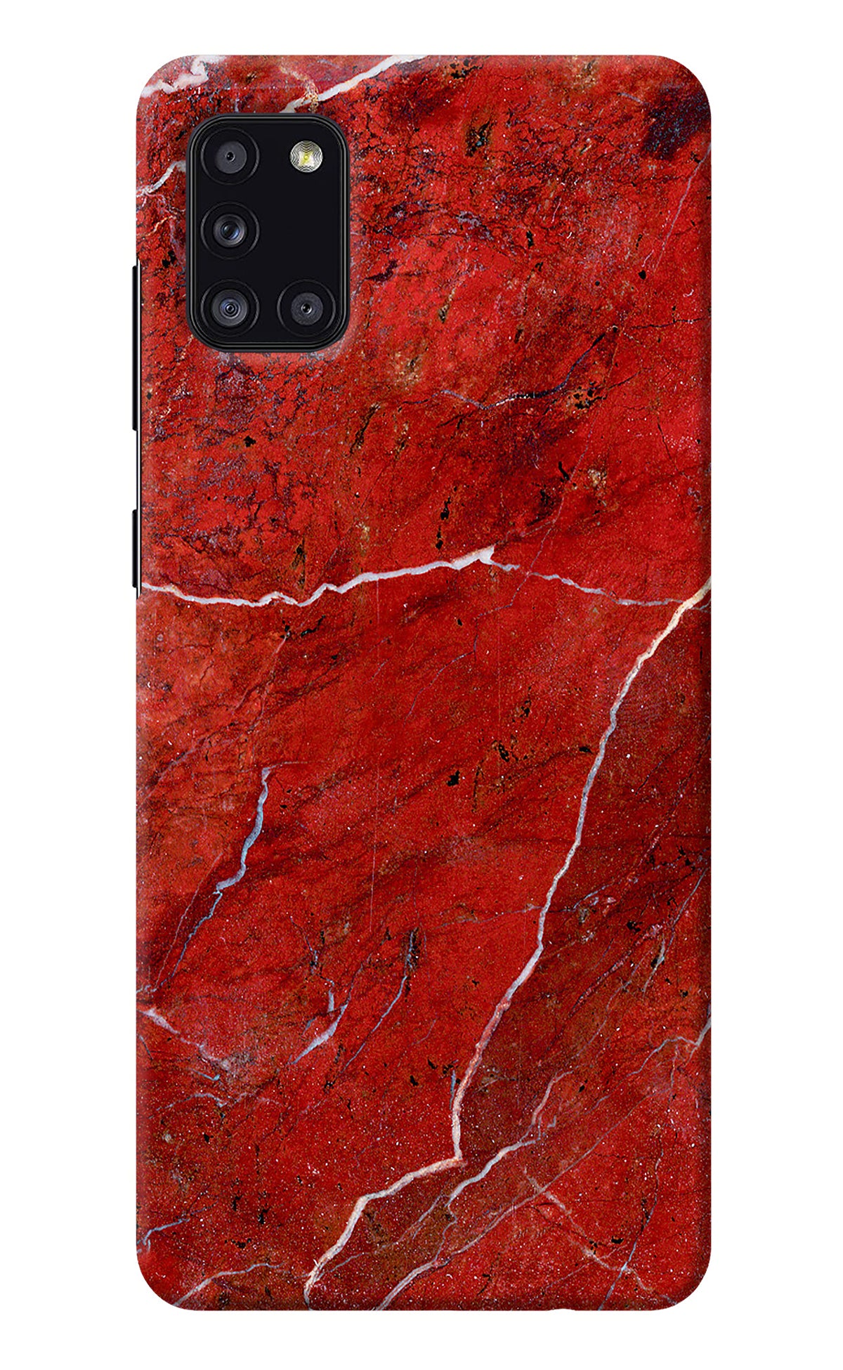 Red Marble Design Samsung A31 Back Cover