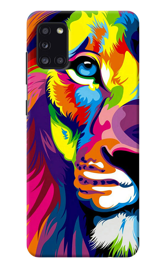 Lion Half Face Samsung A31 Back Cover