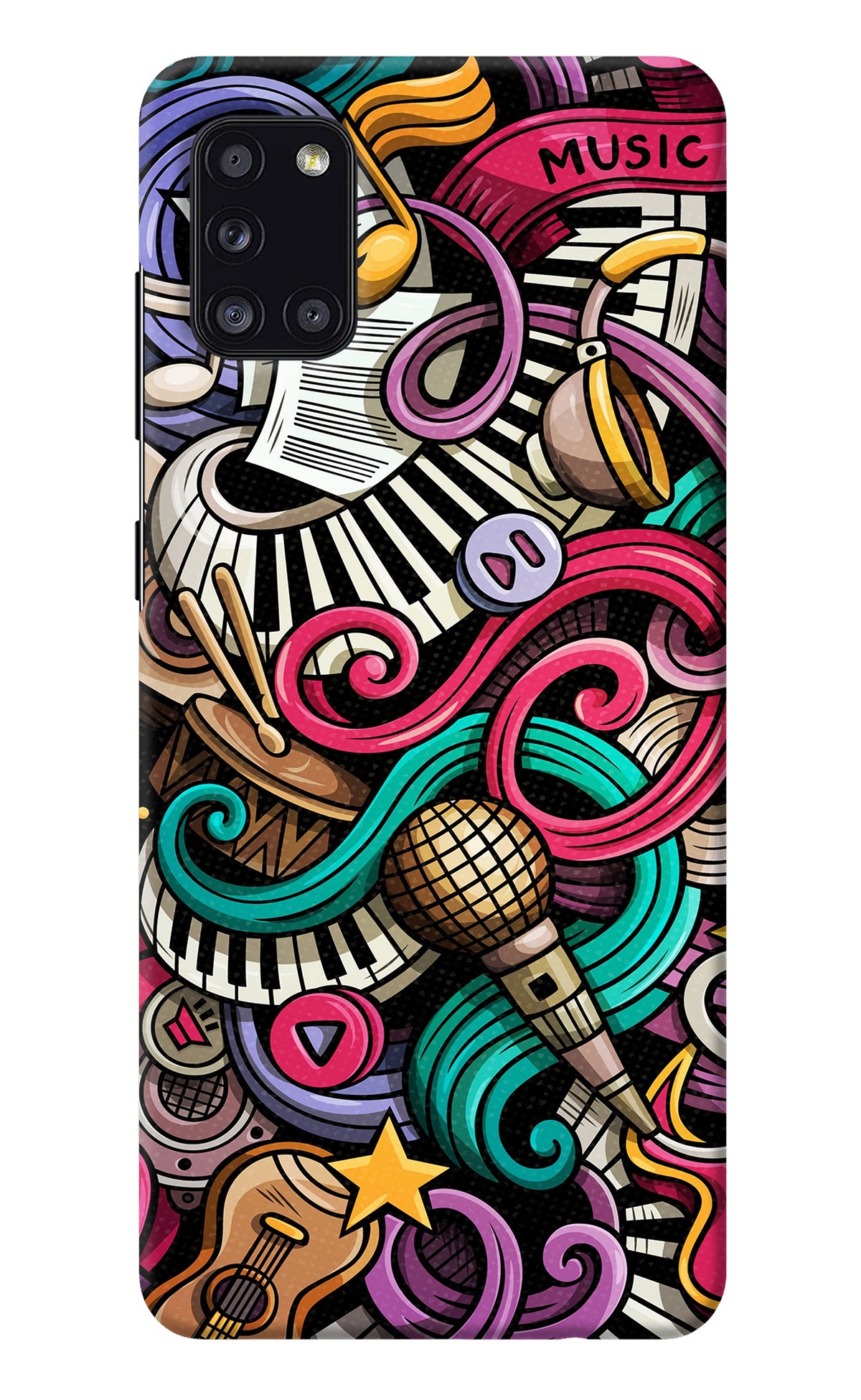 Music Abstract Samsung A31 Back Cover