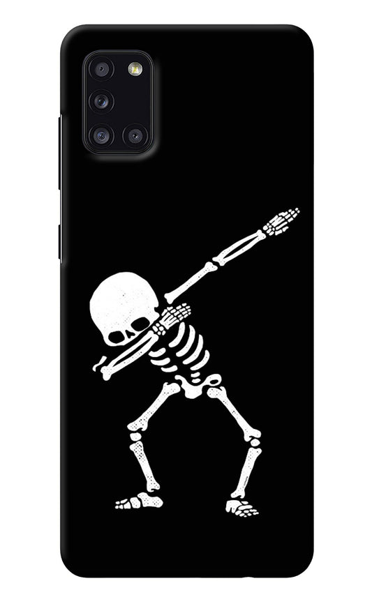 Dabbing Skeleton Art Samsung A31 Back Cover