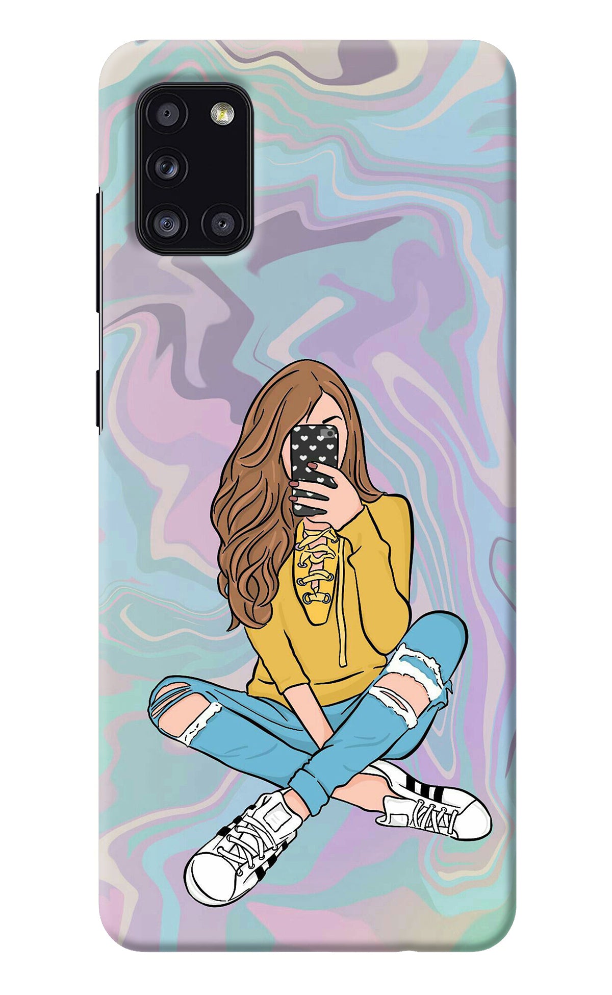 Selfie Girl Samsung A31 Back Cover