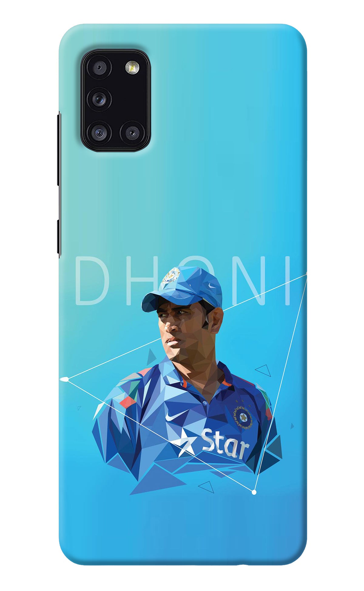 Dhoni Artwork Samsung A31 Back Cover