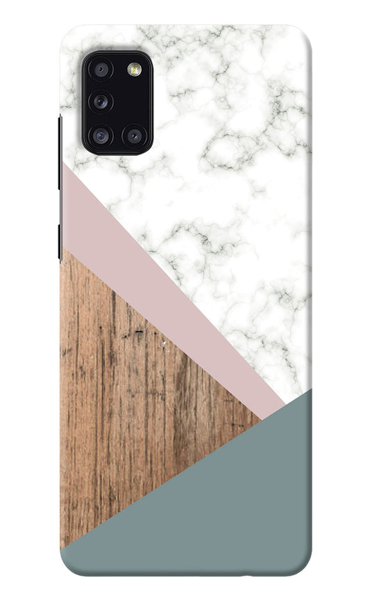 Marble wood Abstract Samsung A31 Back Cover