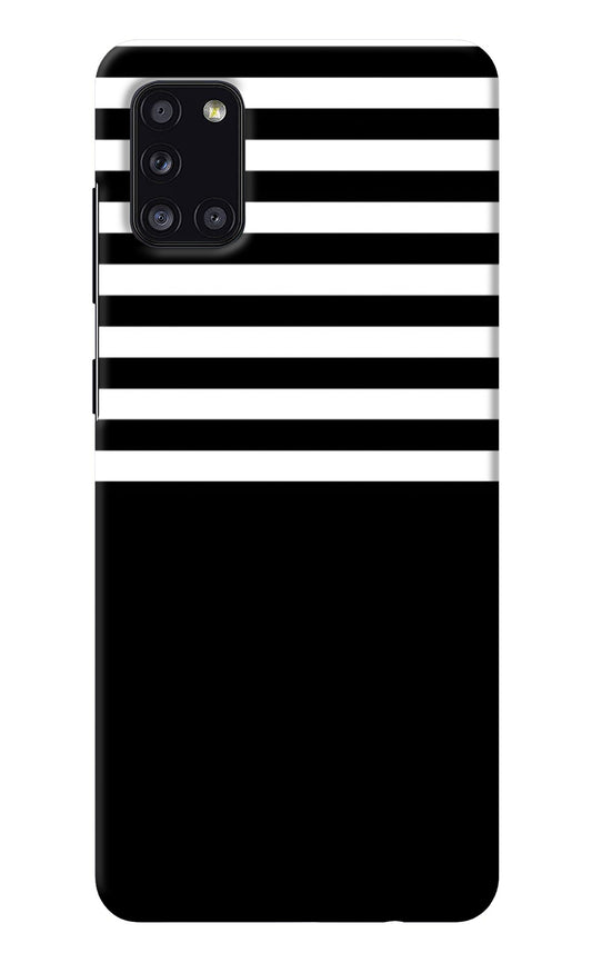Black and White Print Samsung A31 Back Cover