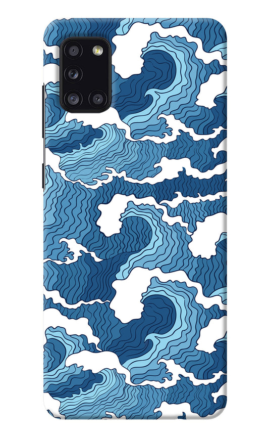 Blue Waves Samsung A31 Back Cover