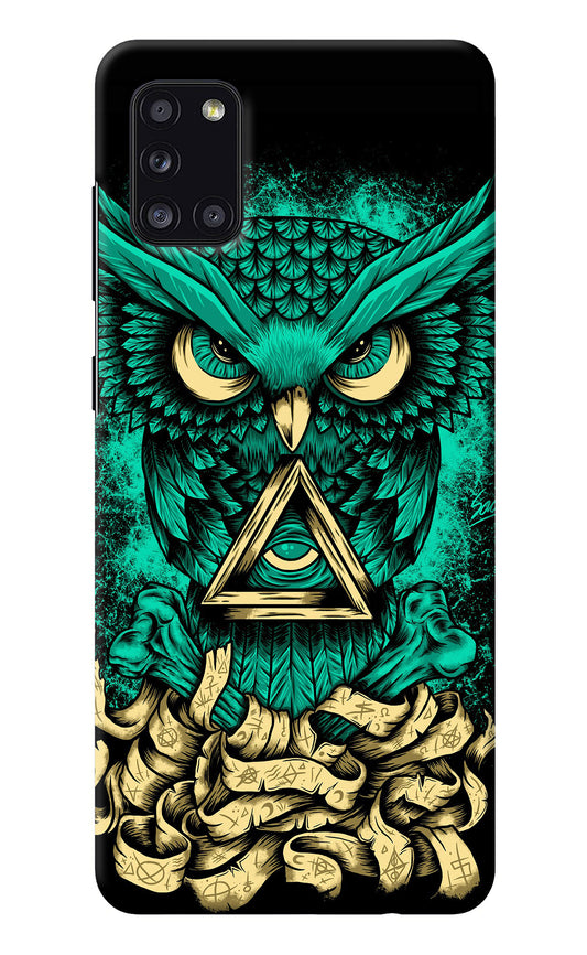 Green Owl Samsung A31 Back Cover