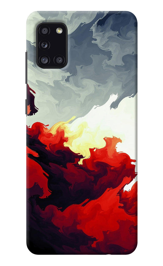 Fire Cloud Samsung A31 Back Cover