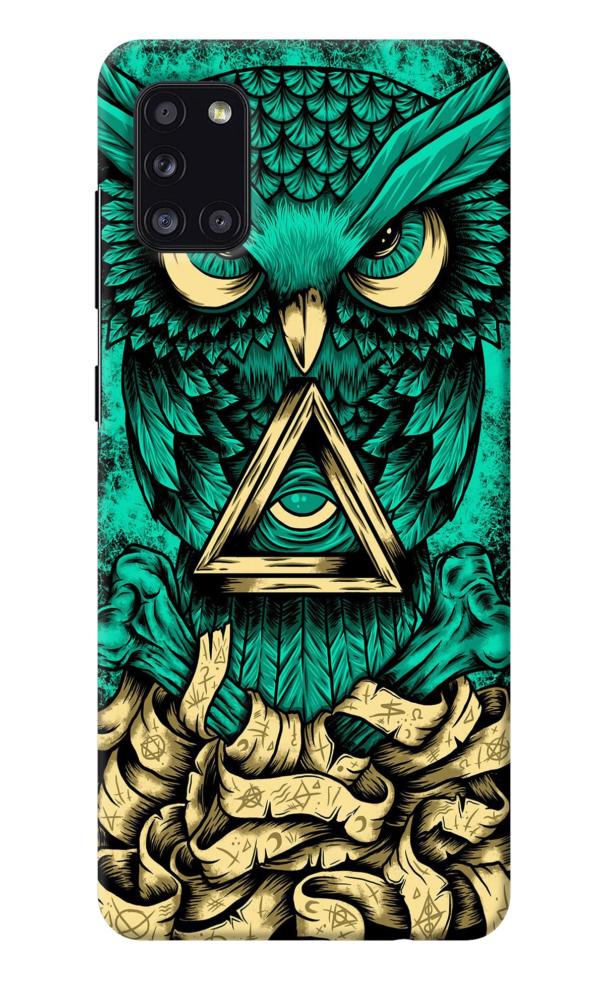 Green Owl Samsung A31 Back Cover