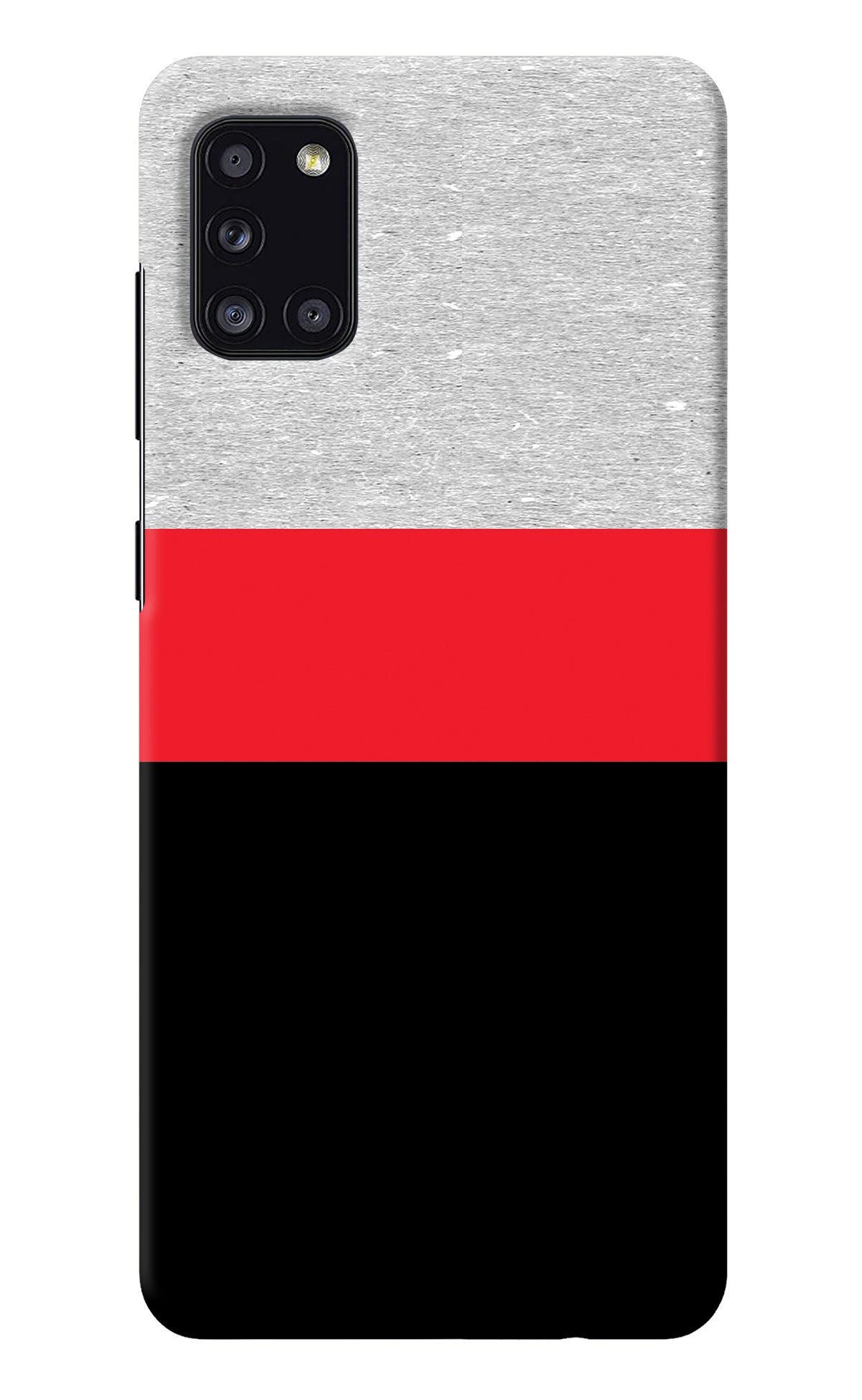 Tri Color Pattern Samsung A31 Back Cover