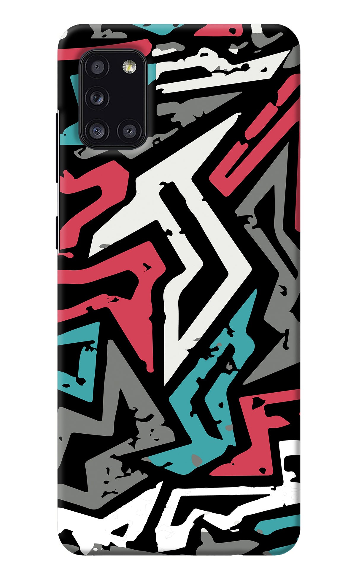 Geometric Graffiti Samsung A31 Back Cover