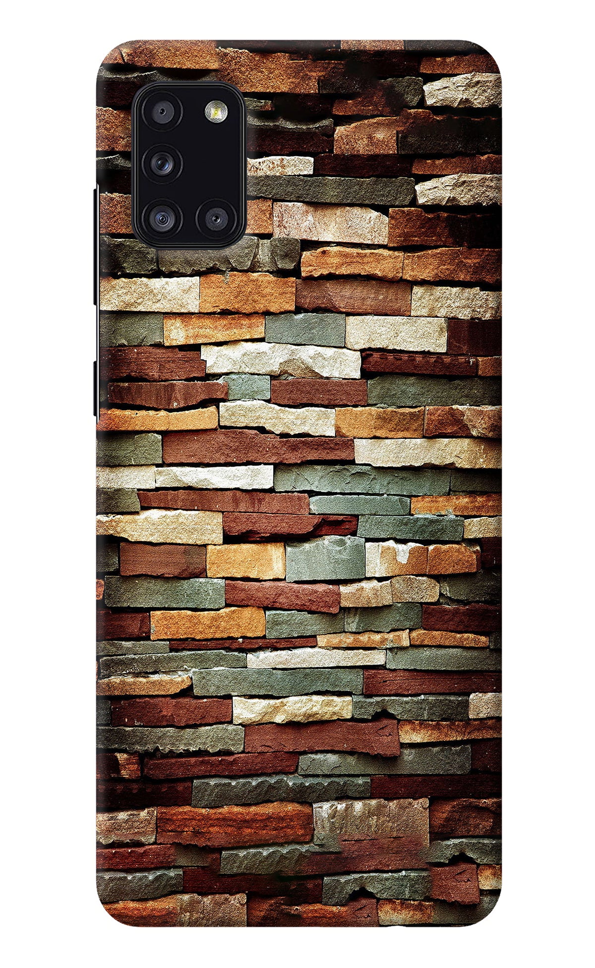 Bricks Pattern Samsung A31 Back Cover