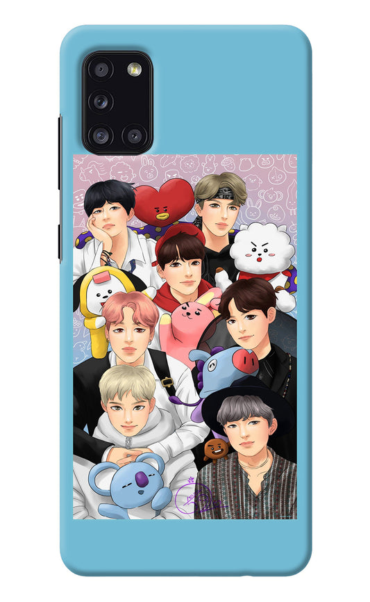 BTS with animals Samsung A31 Back Cover