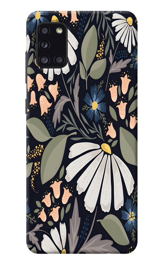 Flowers Art Samsung A31 Back Cover