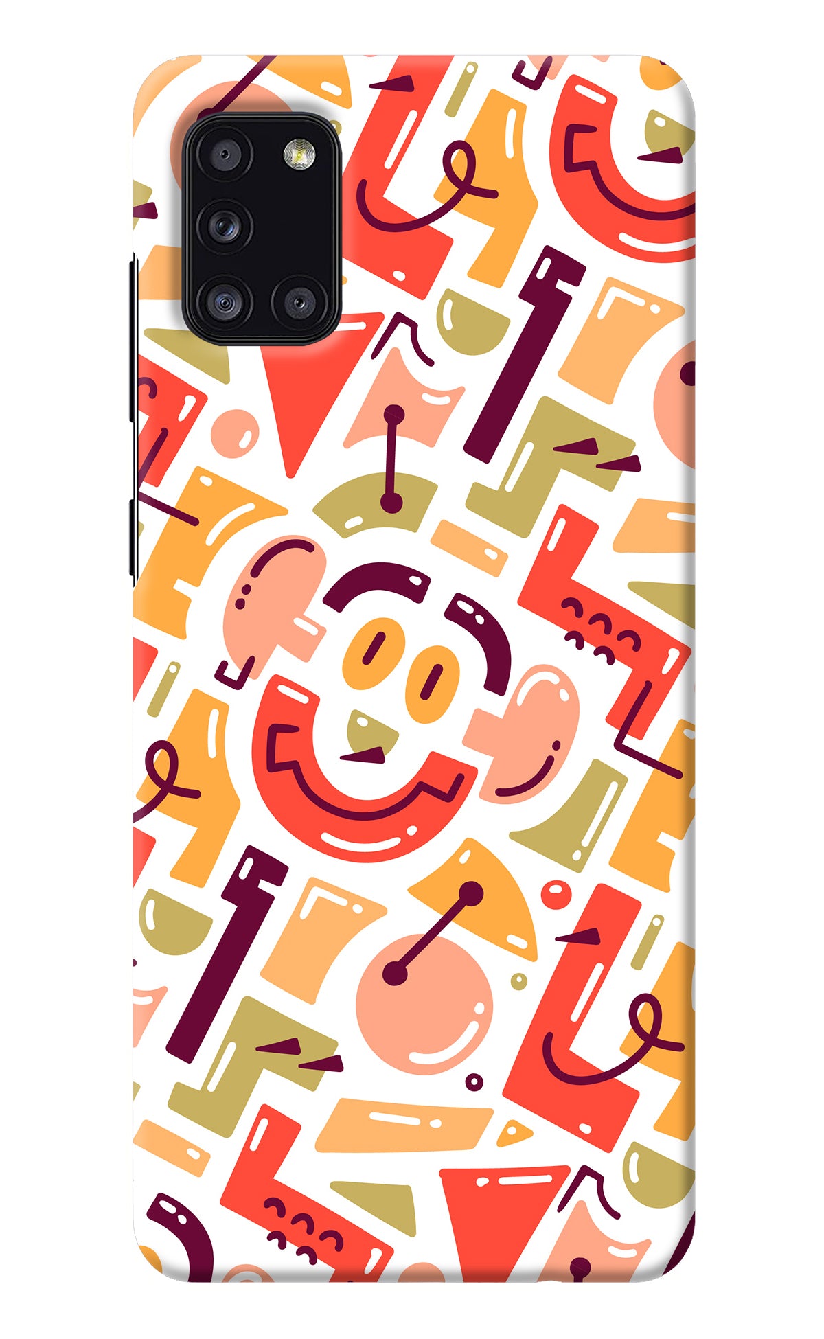 Doodle Pattern Samsung A31 Back Cover