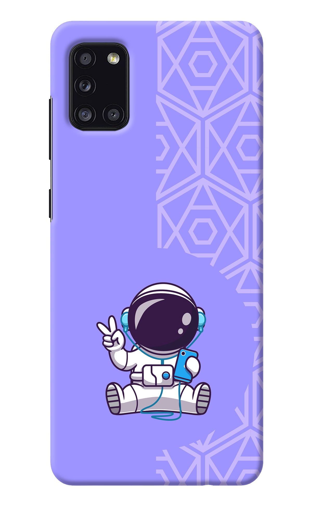 Cute Astronaut Chilling Samsung A31 Back Cover