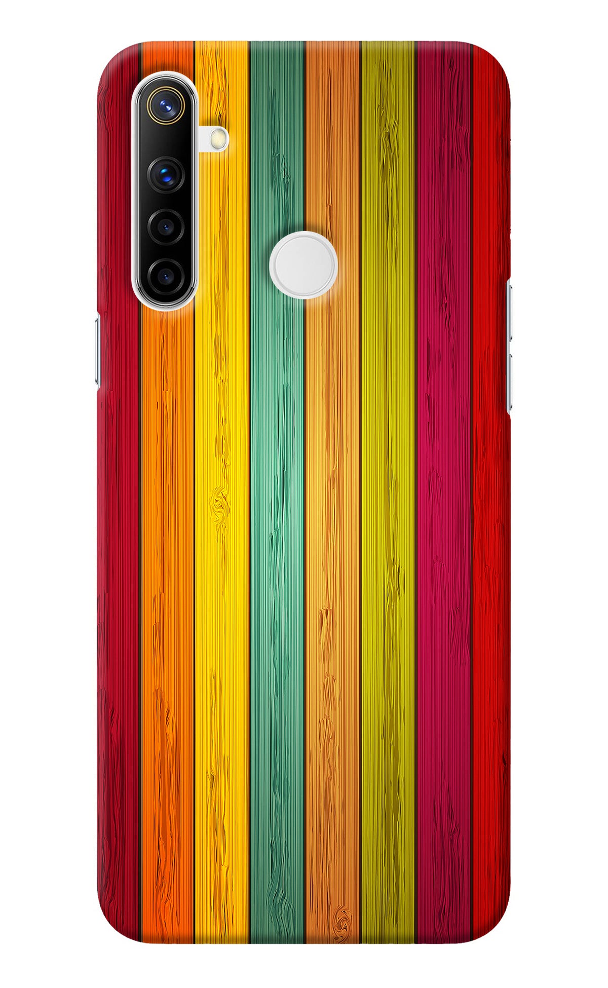 Multicolor Wooden Realme Narzo 10 Back Cover