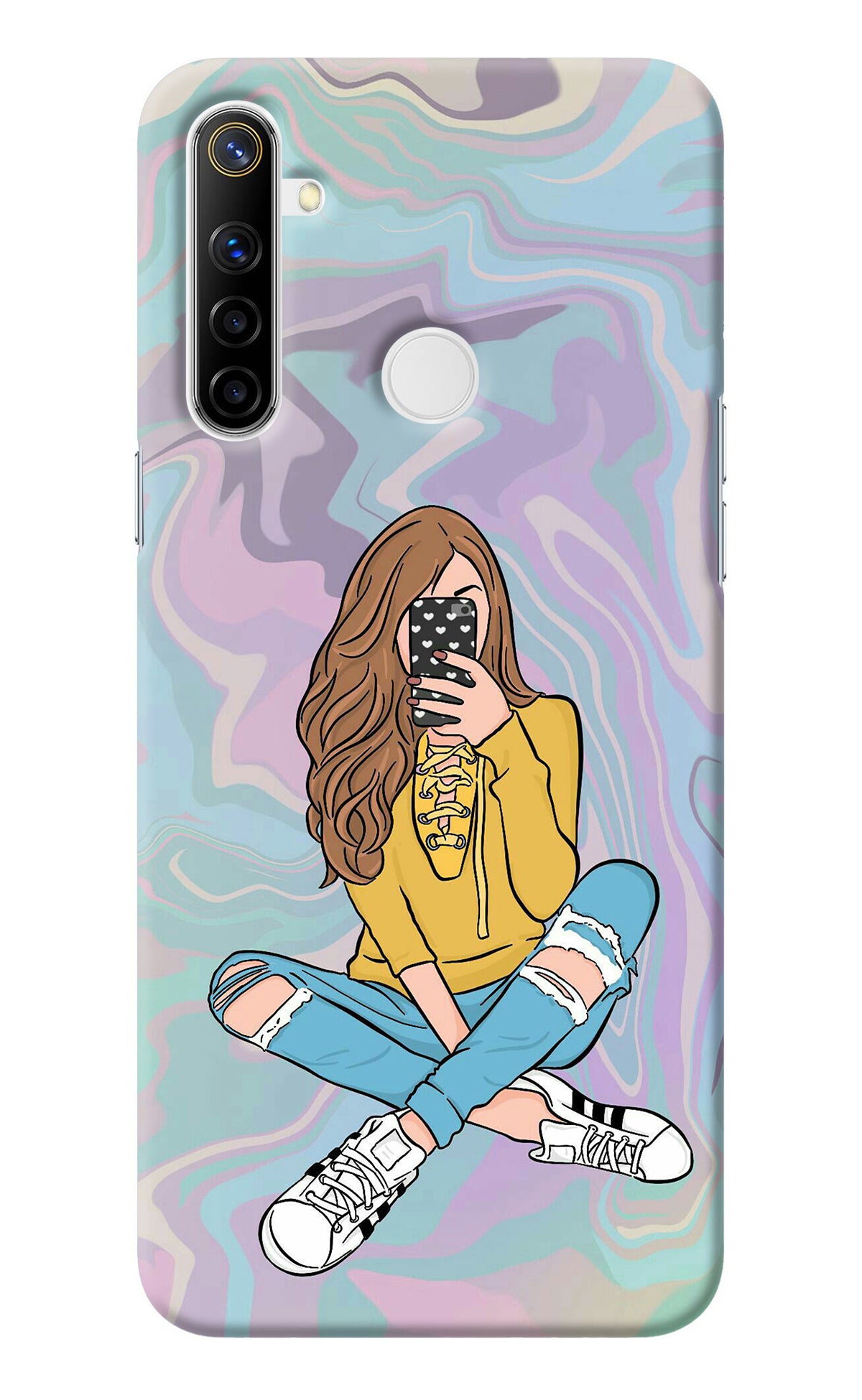 Selfie Girl Realme Narzo 10 Back Cover