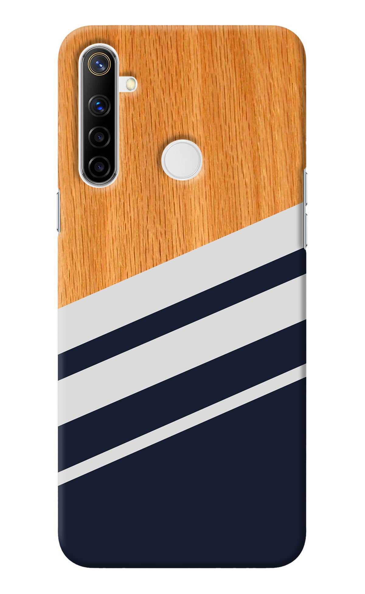 Blue and white wooden Realme Narzo 10 Back Cover