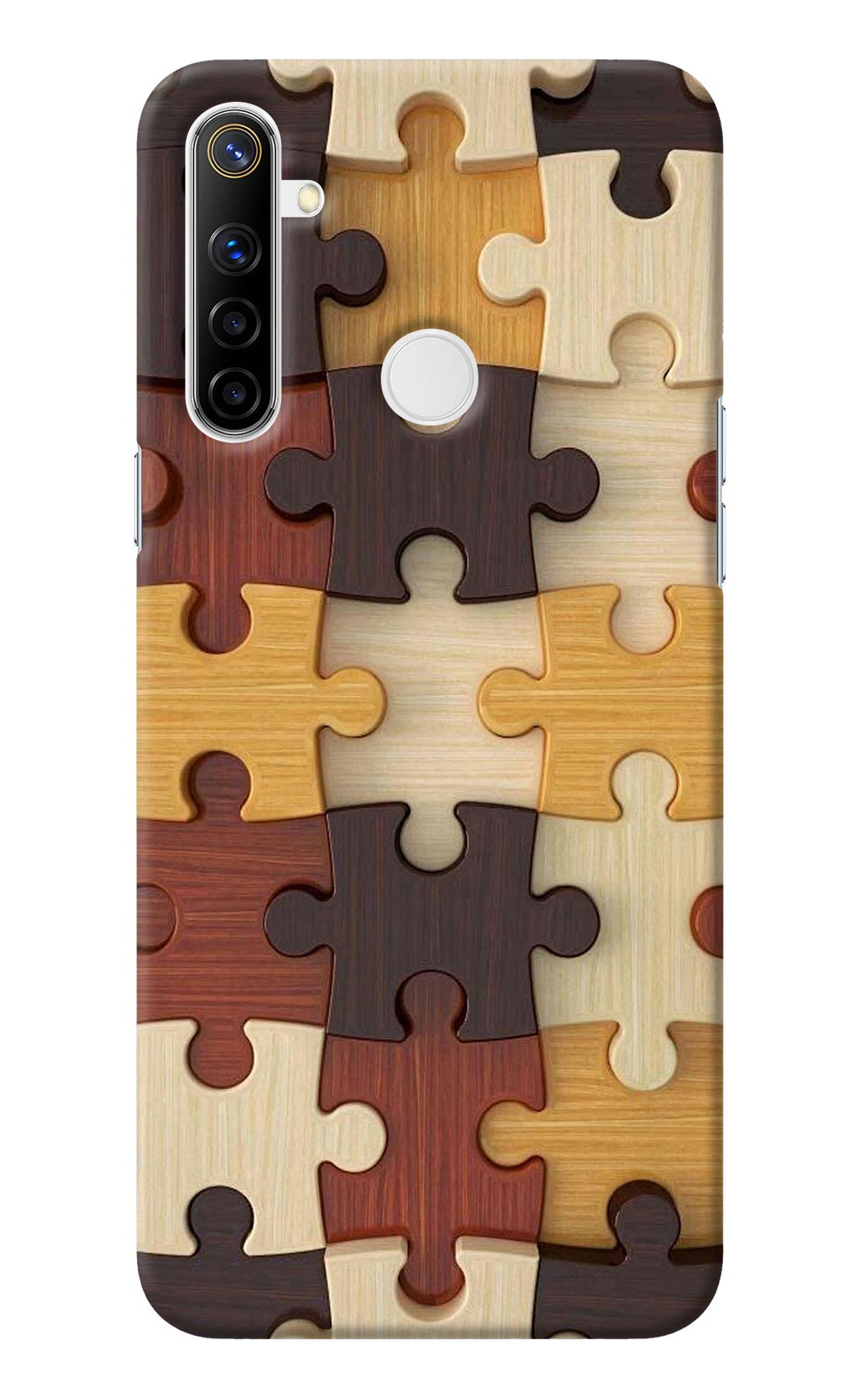 Wooden Puzzle Realme Narzo 10 Back Cover