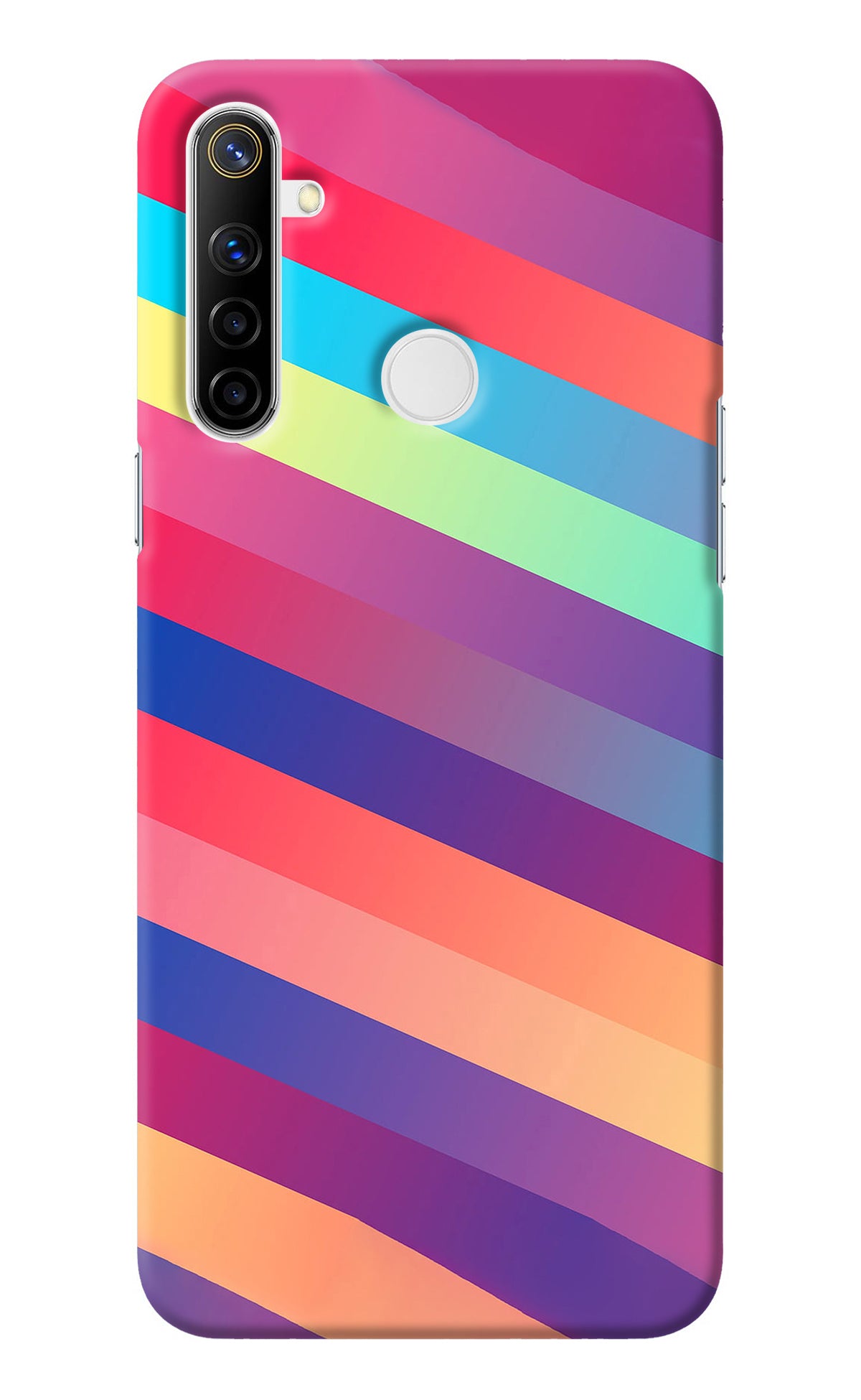 Stripes color Realme Narzo 10 Back Cover