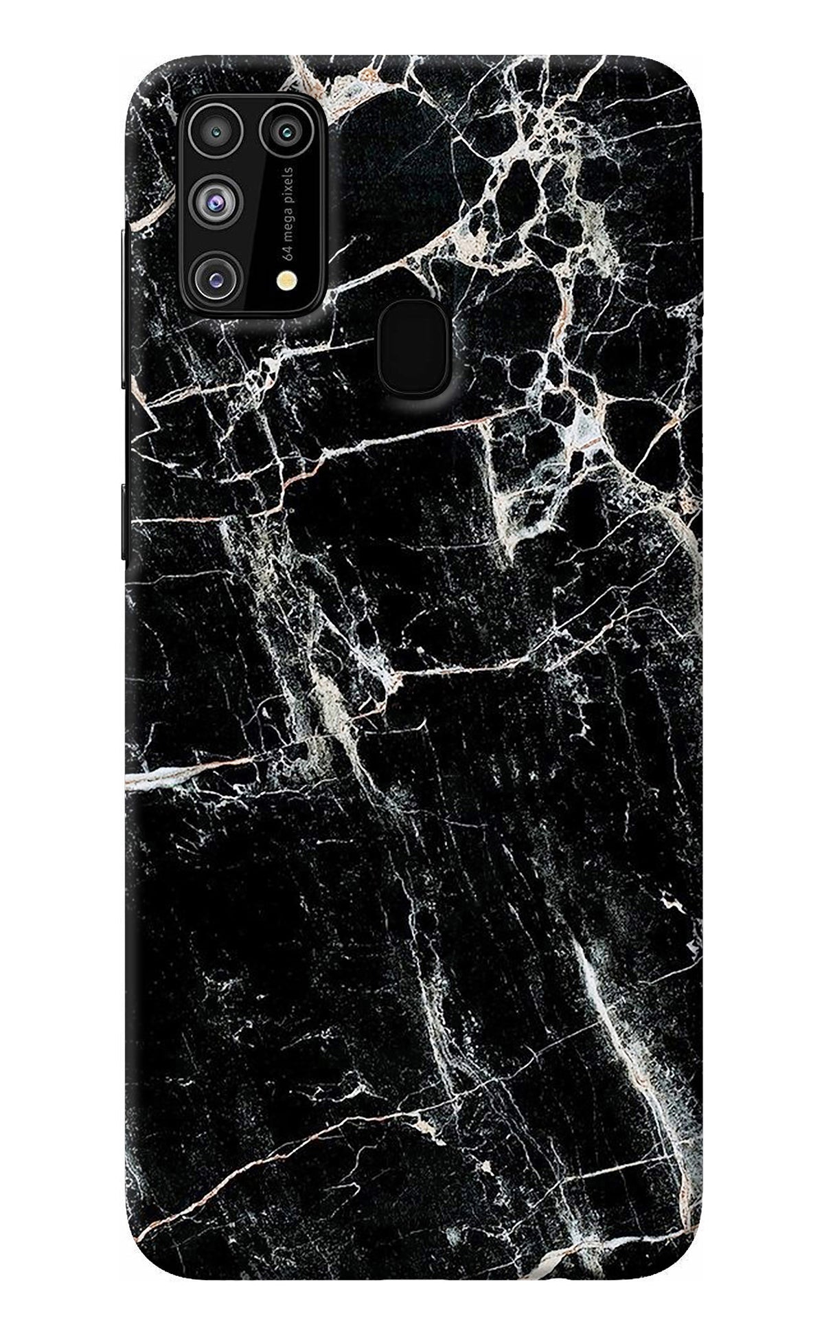 Black Marble Texture Samsung M31/F41 Back Cover