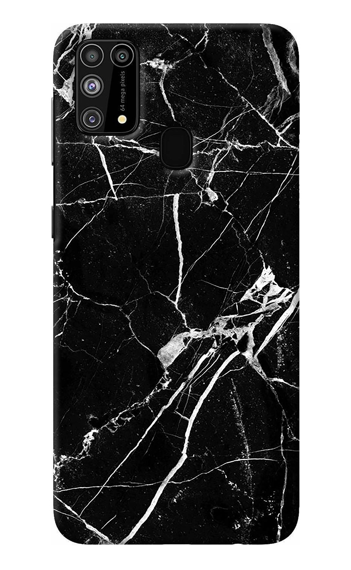 Black Marble Pattern Samsung M31/F41 Back Cover