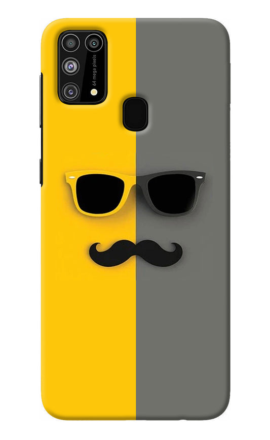 Sunglasses with Mustache Samsung M31/F41 Back Cover