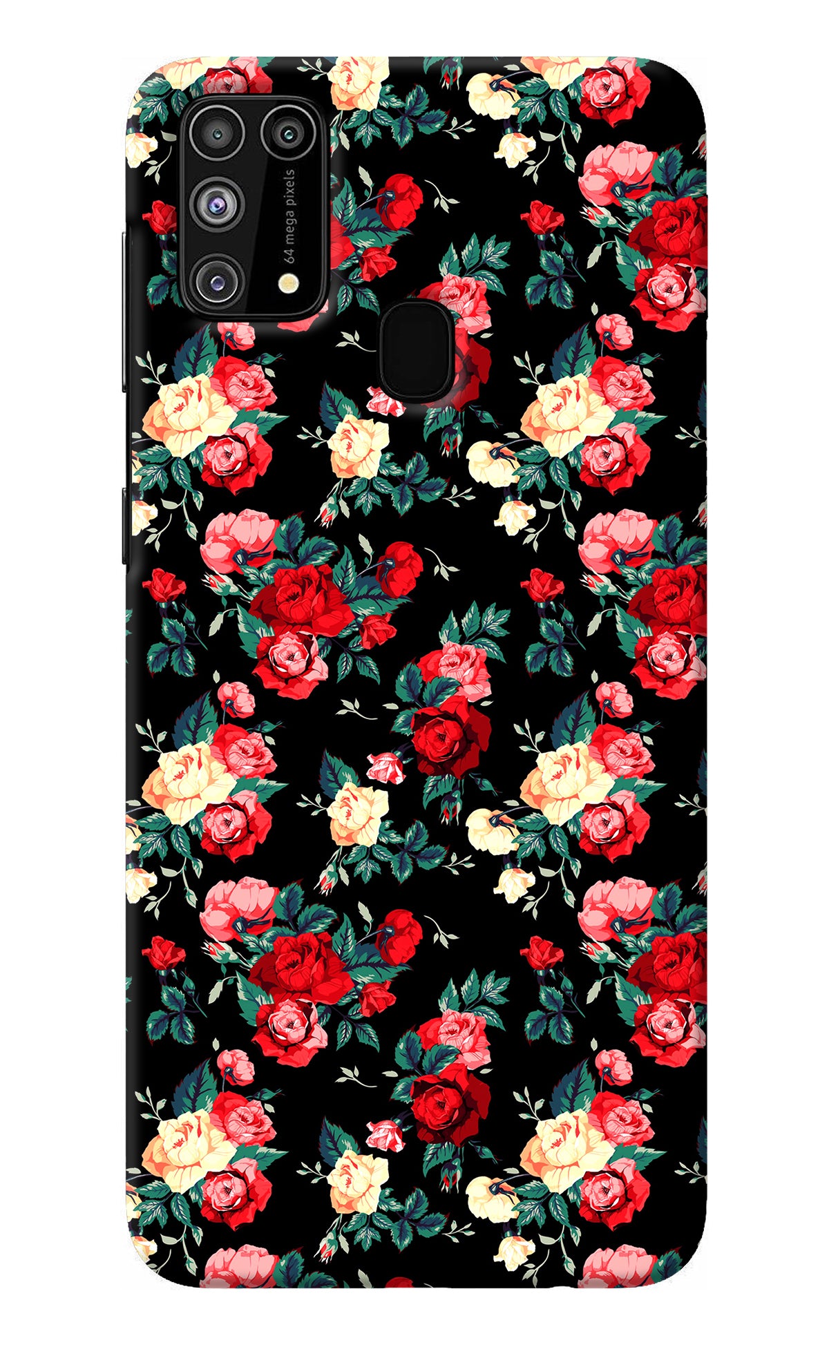 Rose Pattern Samsung M31/F41 Back Cover