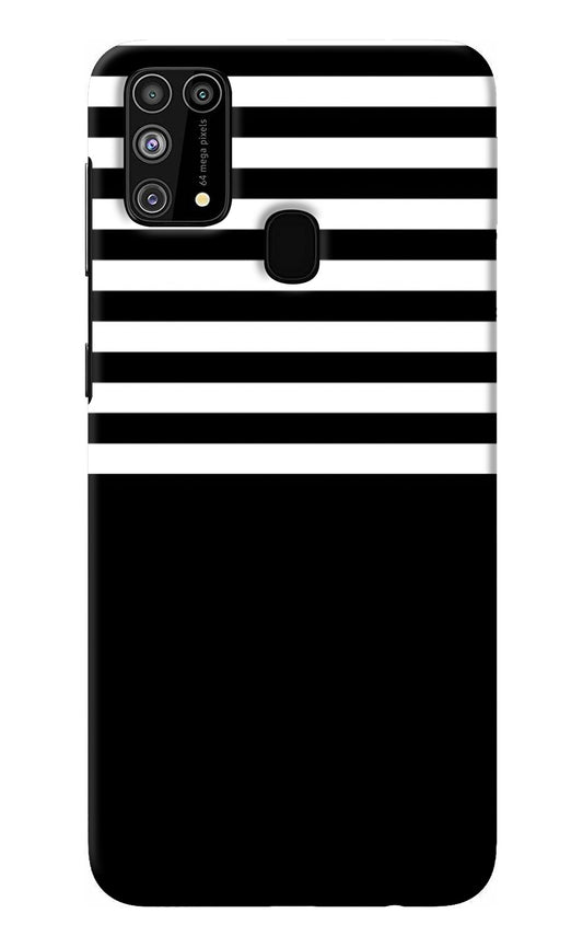 Black and White Print Samsung M31/F41 Back Cover