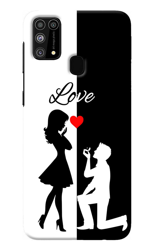 Love Propose Black And White Samsung M31/F41 Back Cover