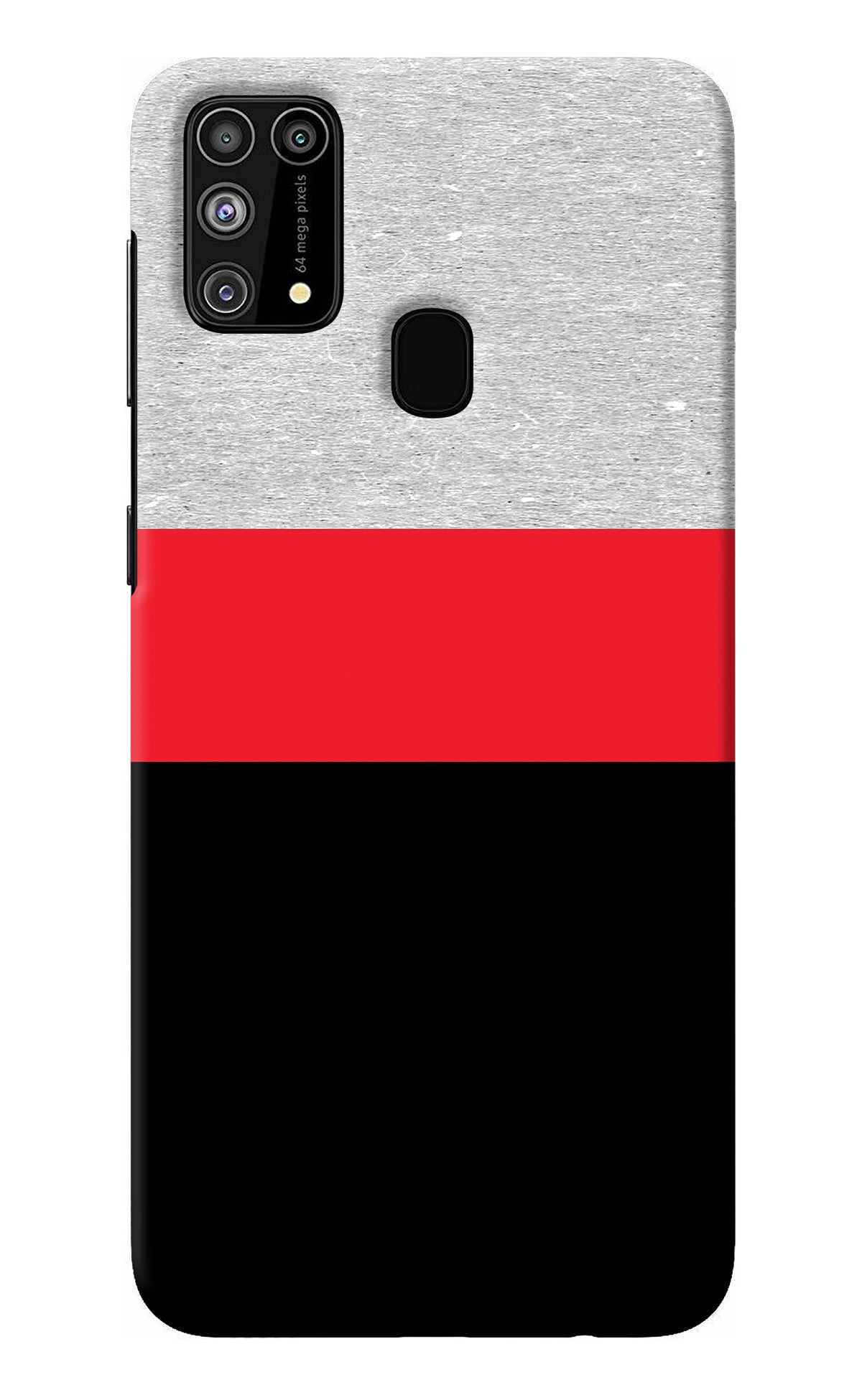 Tri Color Pattern Samsung M31/F41 Back Cover