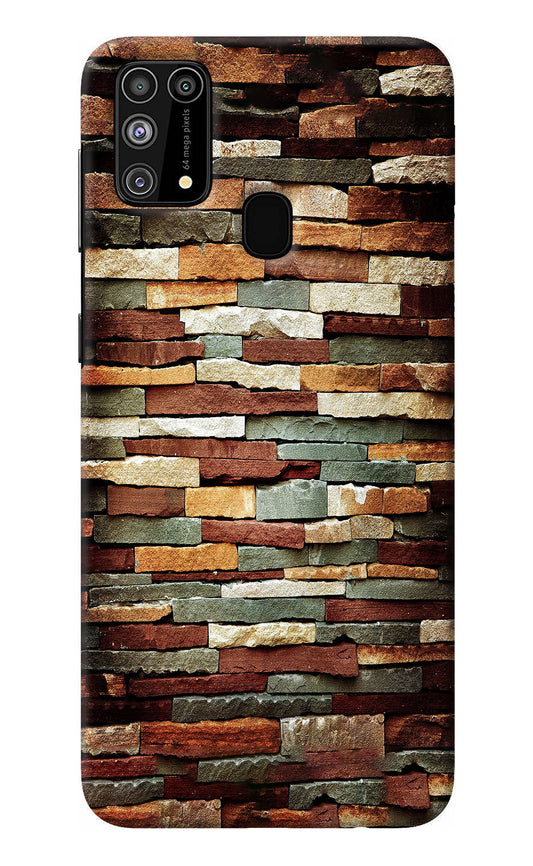 Bricks Pattern Samsung M31/F41 Back Cover