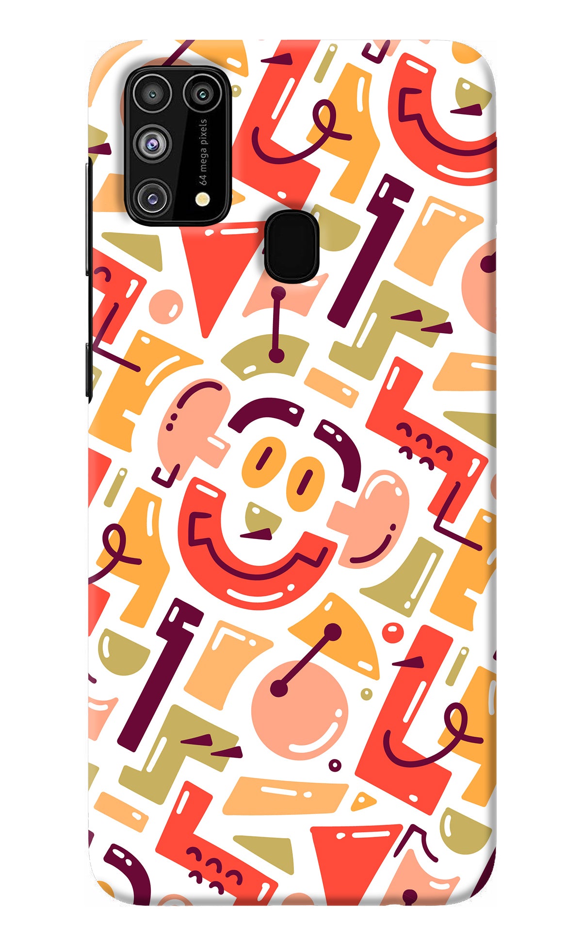 Doodle Pattern Samsung M31/F41 Back Cover